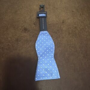 Tommy Hilfiger Men's Blue Stripe Self Tie Adjustable Bow Tie